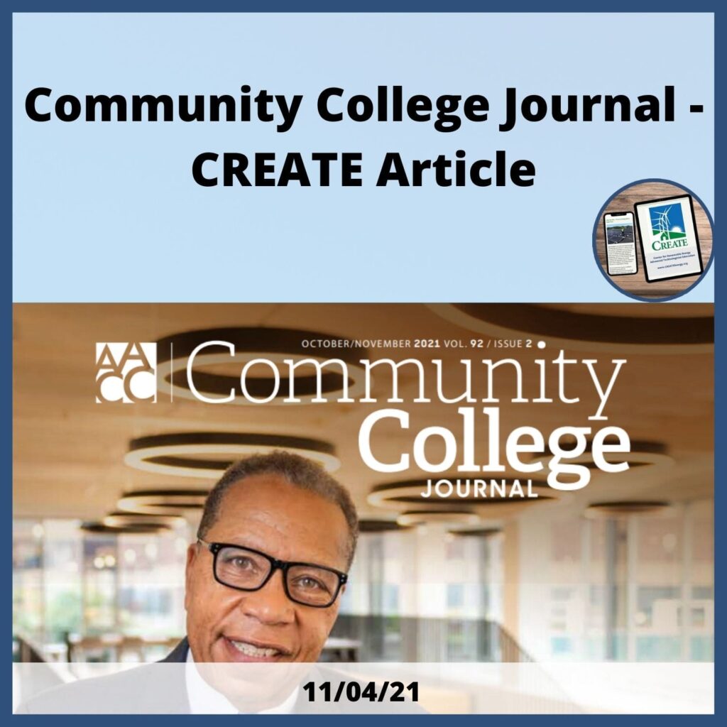 View the News Post, "Community College Journal - CREATE Article" - 11/4/21