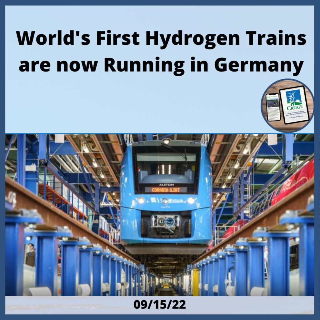 World's first hydrogen trains are now running in Germany