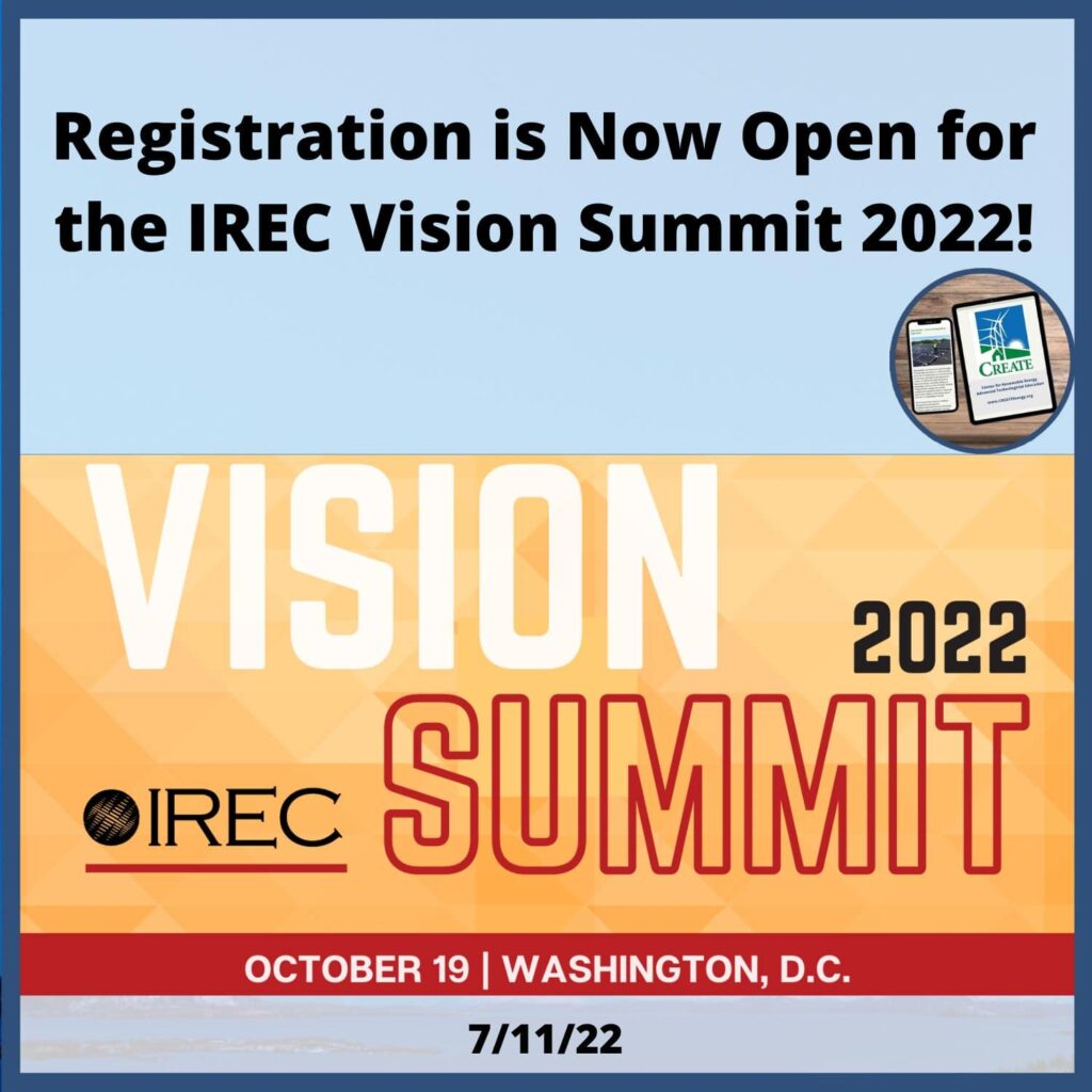 Registration is Now Open for the IREC Vision Summit 2022, October 19, Washington D.C.