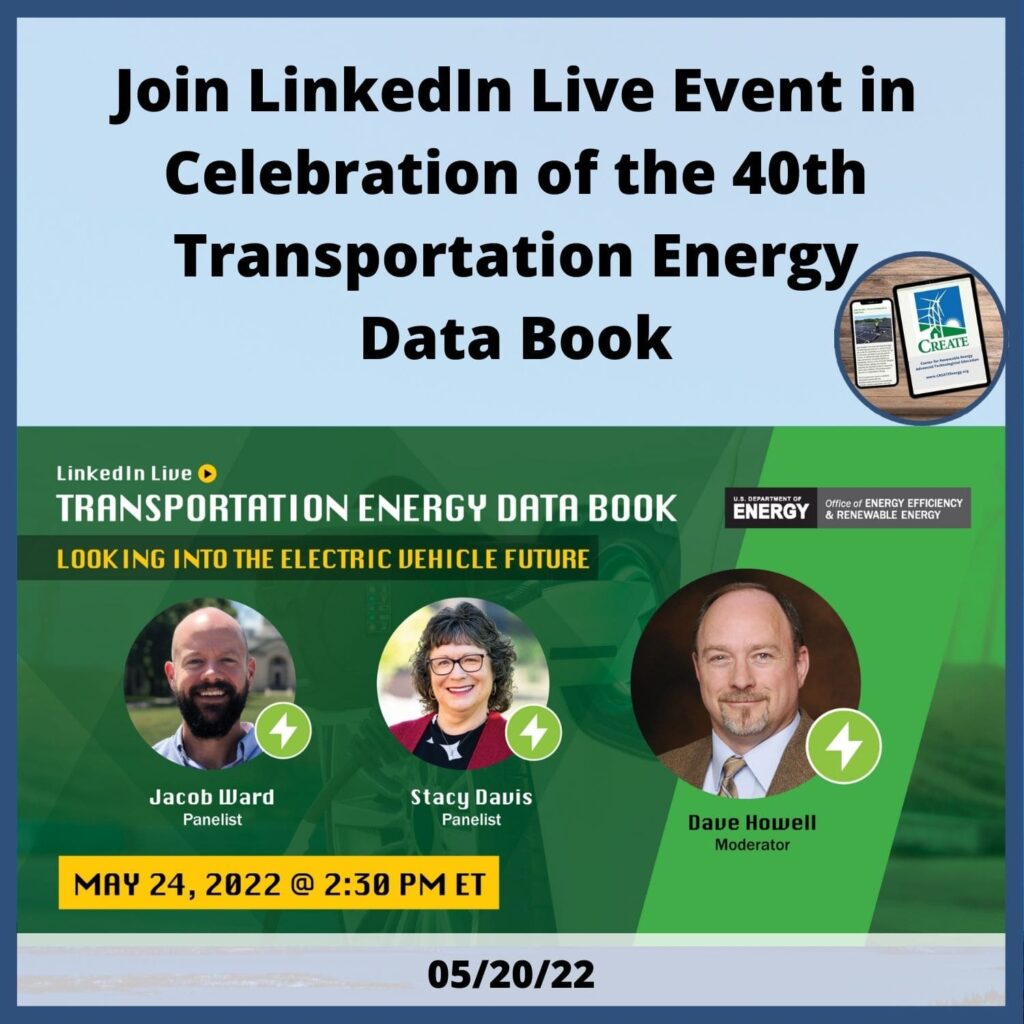 LinkedIn Live Event in Celebration of the 40th Transportation Energy Data Book