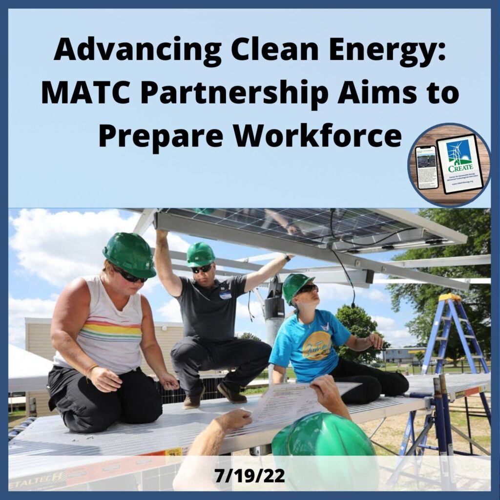 Advancing Clean Energy: MATC Partnership Aims to Prepare Workforce