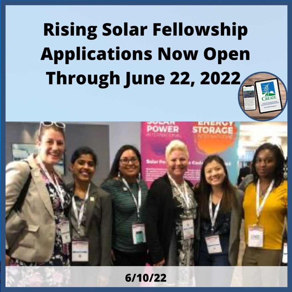Rising Solar Fellowship Applications Now Open Through June 22, 2022