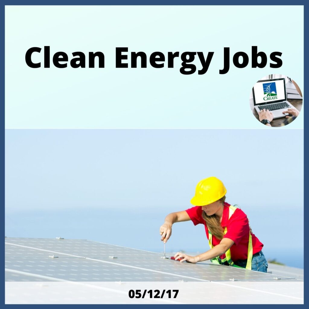 Clean Energy Jobs Webinar - 5/12/17