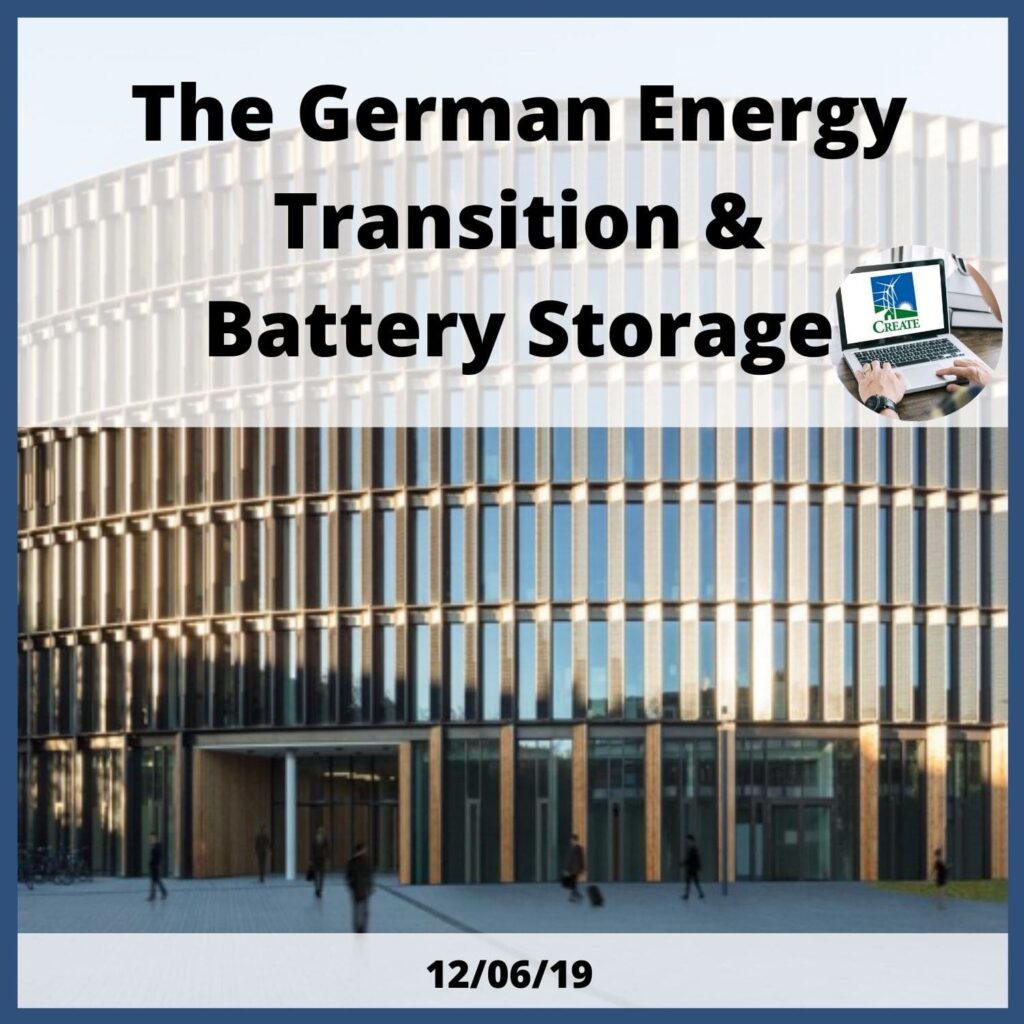The German Energy Transition & Battery Storage Webinar - 12/6/19