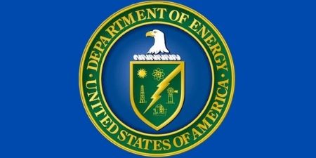Department of Energy log with blue background