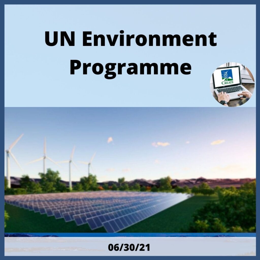 UN Environment Programme Webinar, 6/30/21