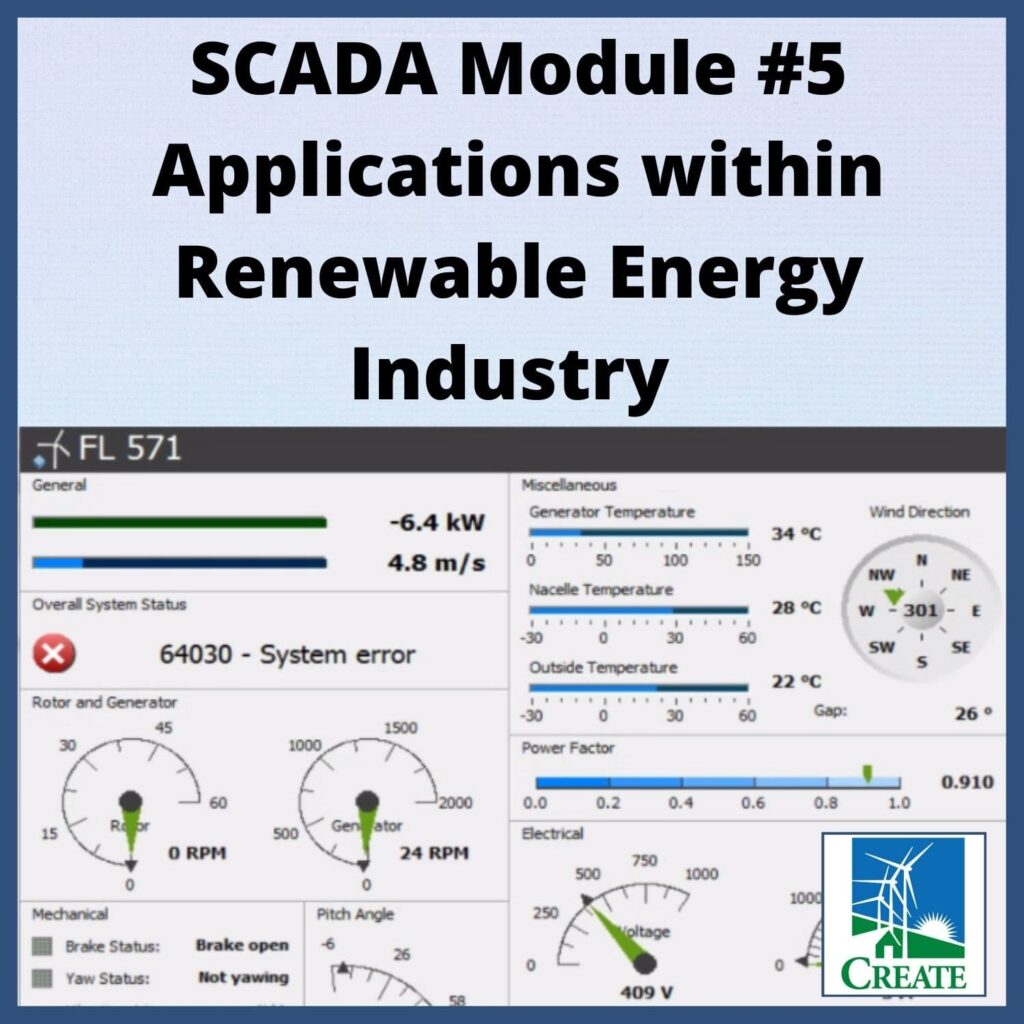 SCADA Module 5: Applications within Renewable Energy Industry