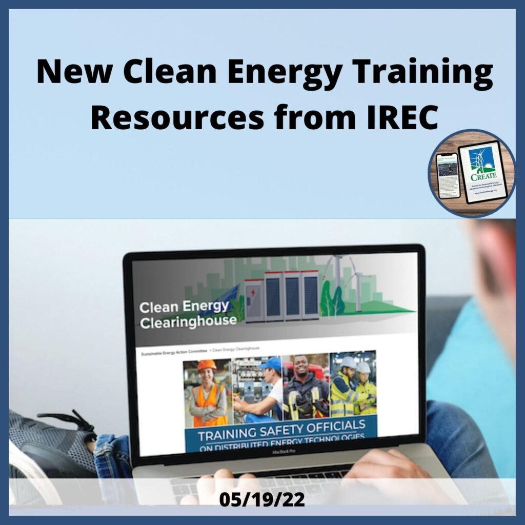 New Clean Energy Training & Resources from IREC