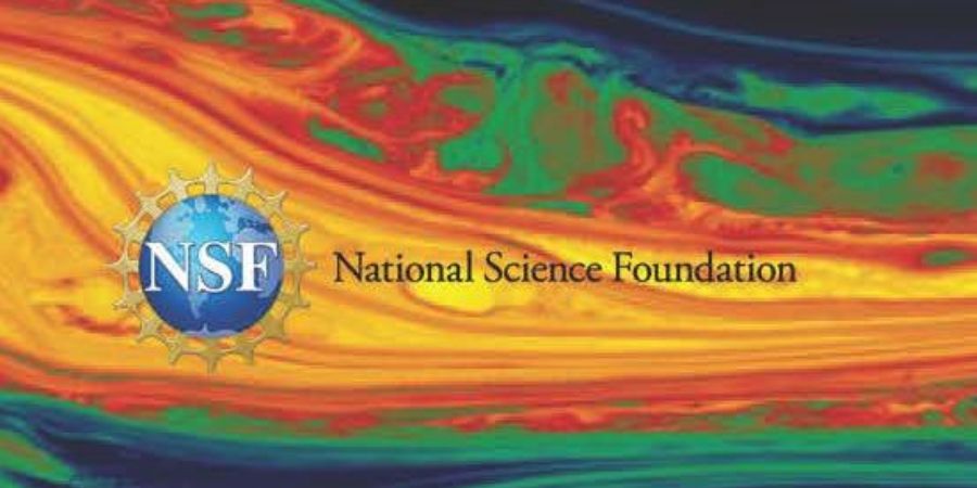 National Science Foundation Logo with swirling colors.