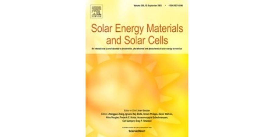 Solar Energy Materials and Solar Cells Cover Volume 262