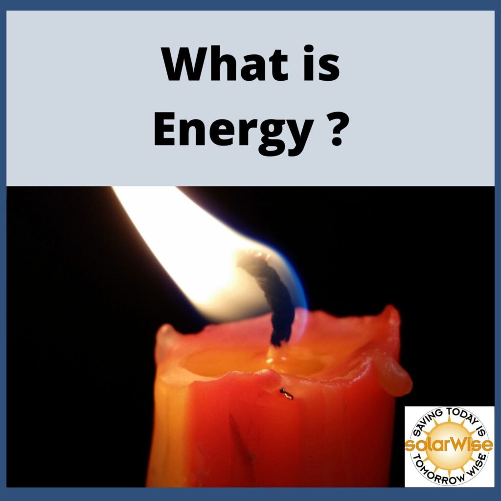 What is energy? Red Candle and solarwise logo