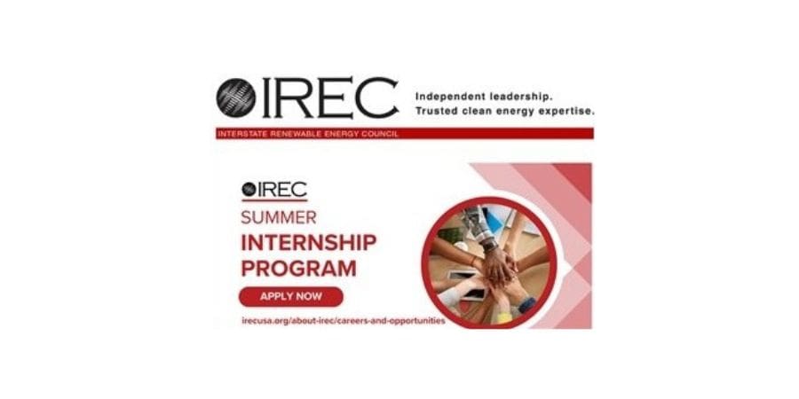 IREC Summer Internship Program. Hands piled on each other.