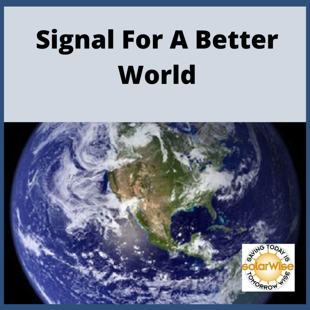 Signal for a better world - World & Solarwise logo.