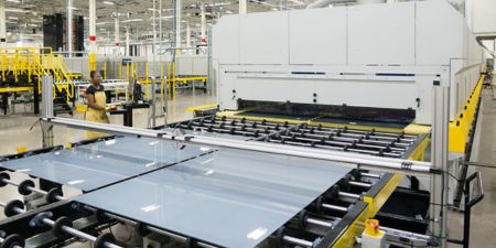 Inside the module manufacturing line at First Solar