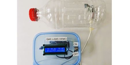Water bottle and gas law experiment.