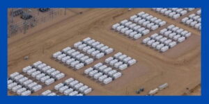Battery storage units in Kern County, California (Brian van der Brug/Los Angeles Times via Getty Images)