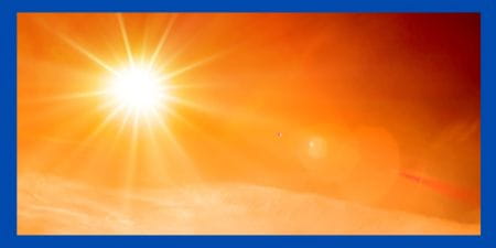 Sunshine with orange light