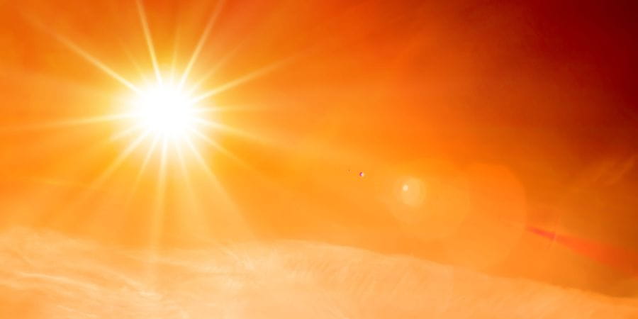 Sunshine with orange light
