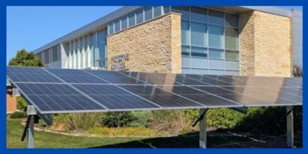 Ground mounted solar system and building